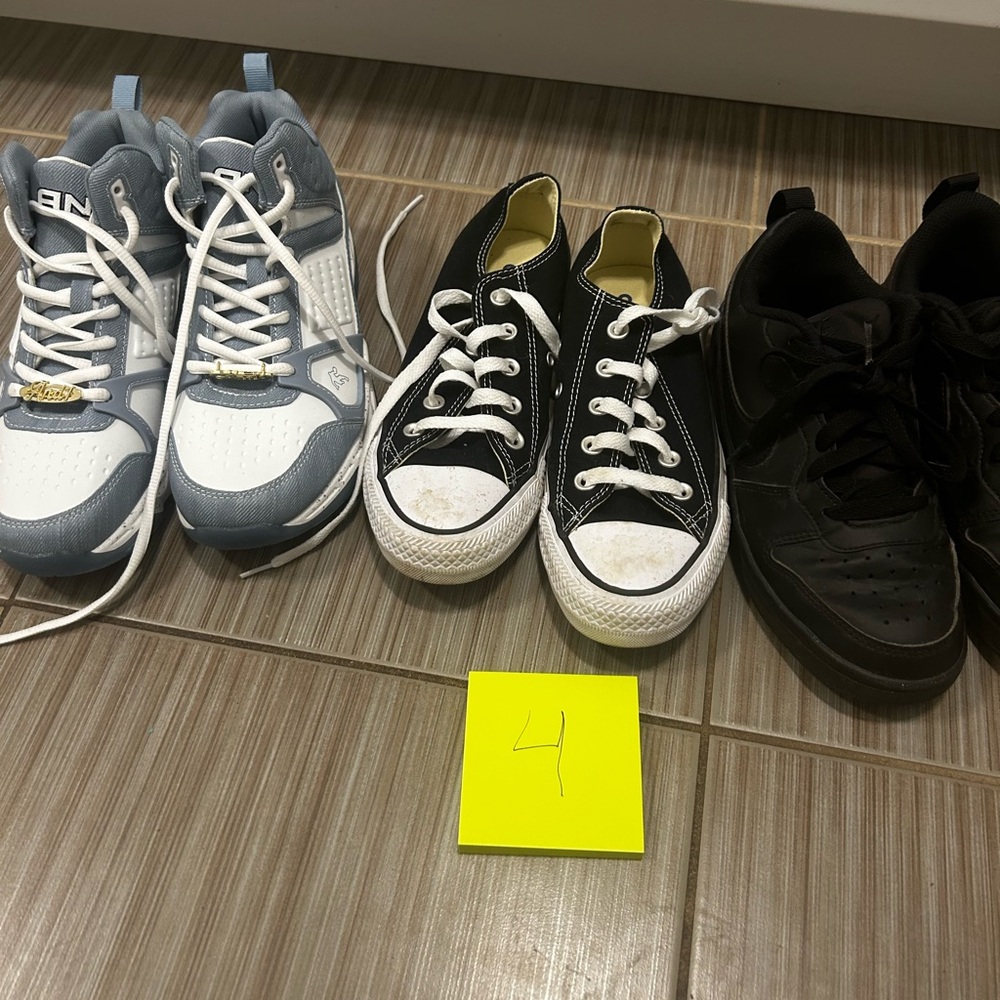 Nike Air Max, CONVERSE AND other Sneaker Trio - Blue, Black, and White